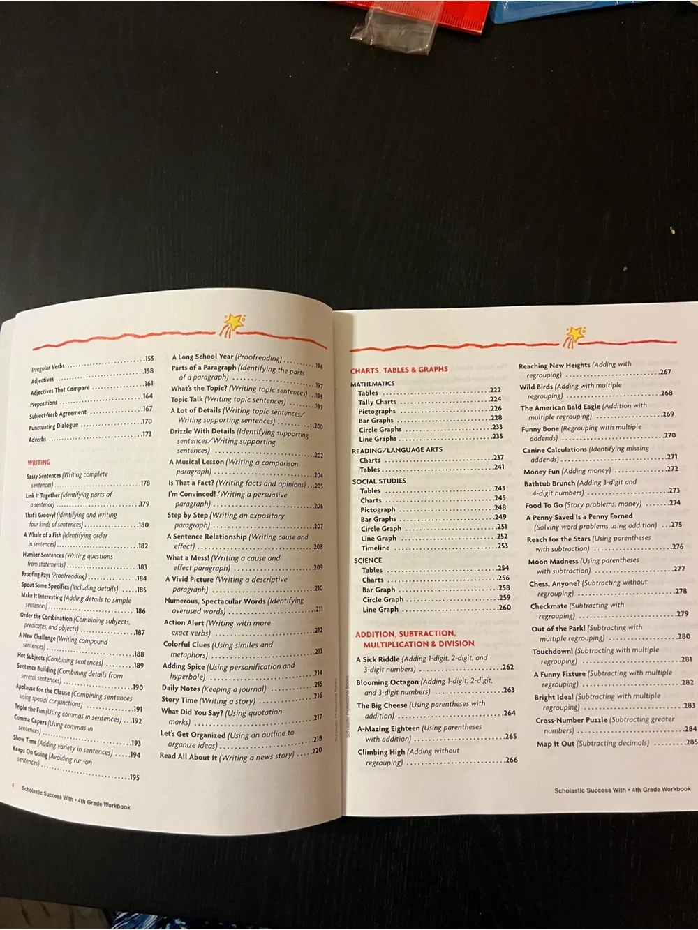 Scholastic Success With 4th Grade Workbook Math Reading